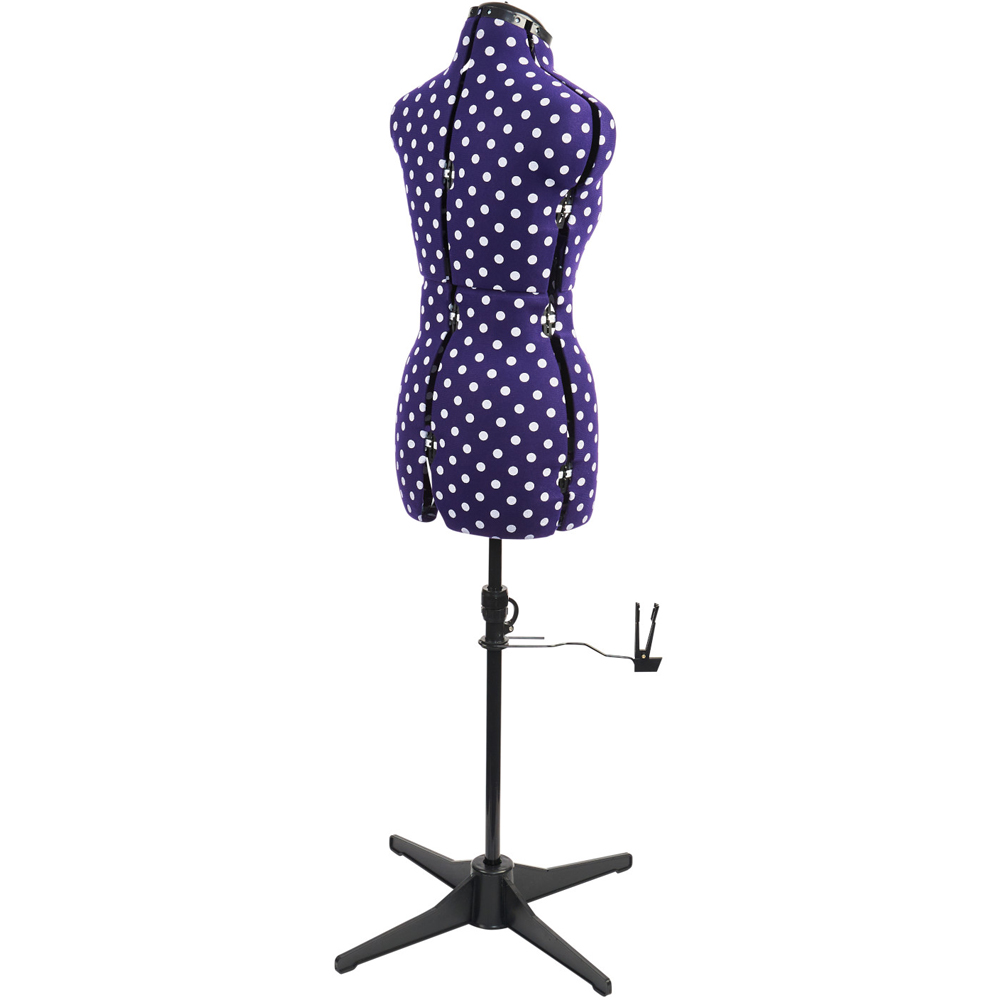 Sewing Online 5906A Purple Polka Adjustable 8-Part Dressmakers Dummy with Hem Marker Small Image 3