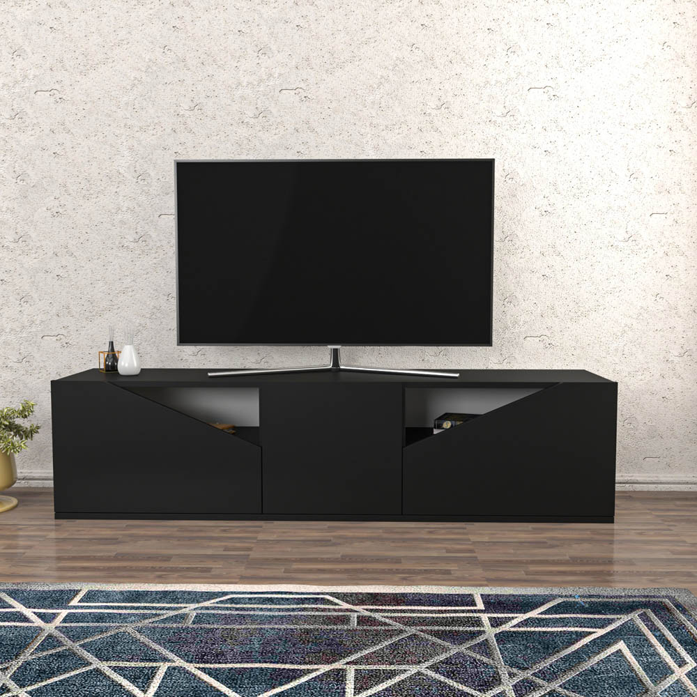 Decorotika Carson 3 Door Anthracite TV Unit Image 8