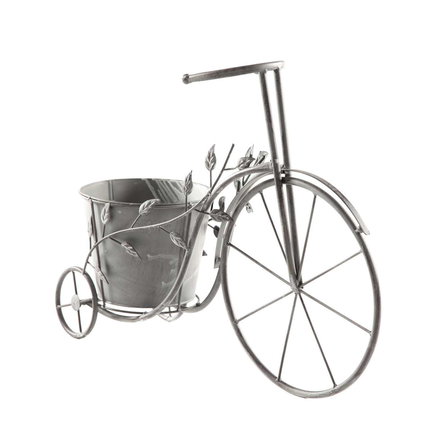 Grey Bicycle Flower Planter Image