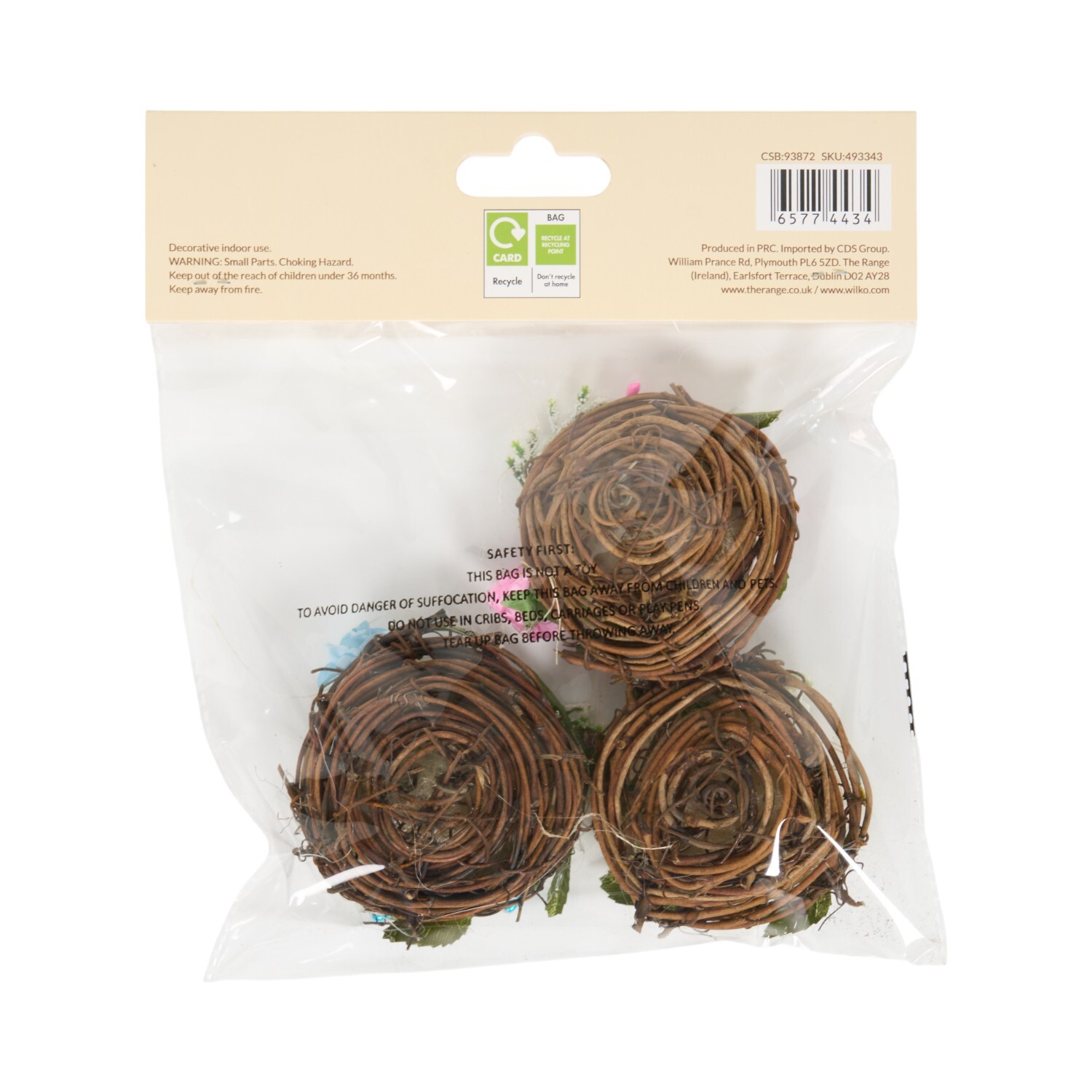 Pack of 3 Large Colourful Egg Nests Image 3