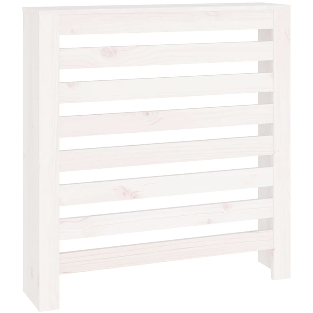 vidaXL White Solid Pine Wood Radiator Cover 79.5 x 19 x 84cm Image 1