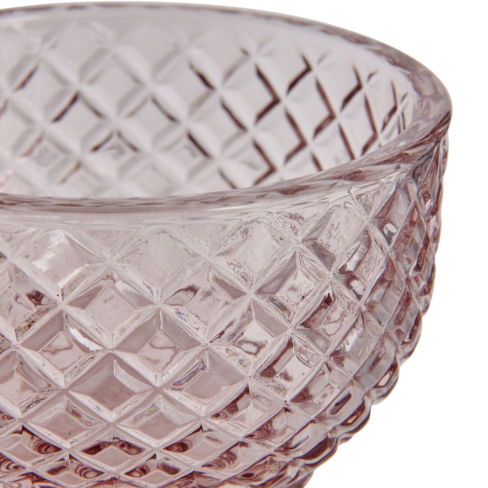 Wilko Small Blush Glass Trinket Jar Wilko