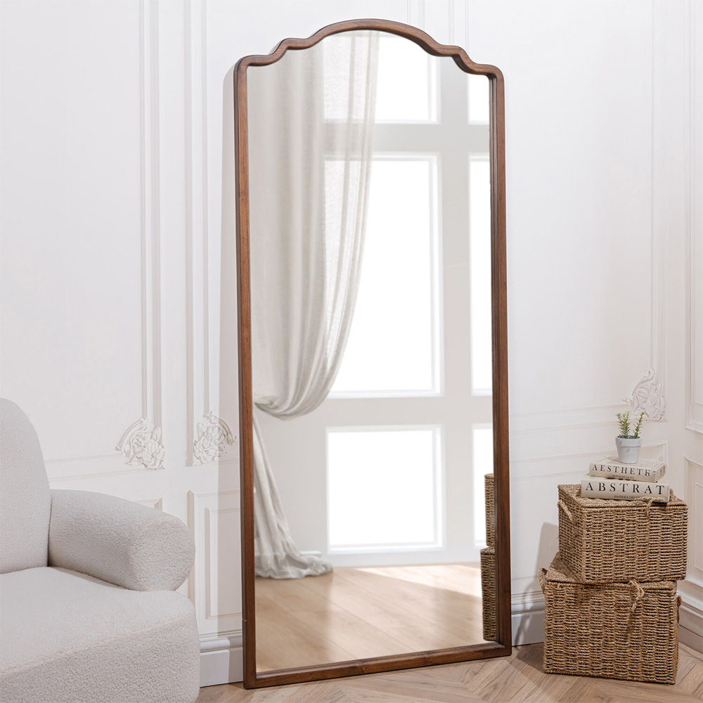 Ayra Wooden Lean-To Mirror Brown Image 5