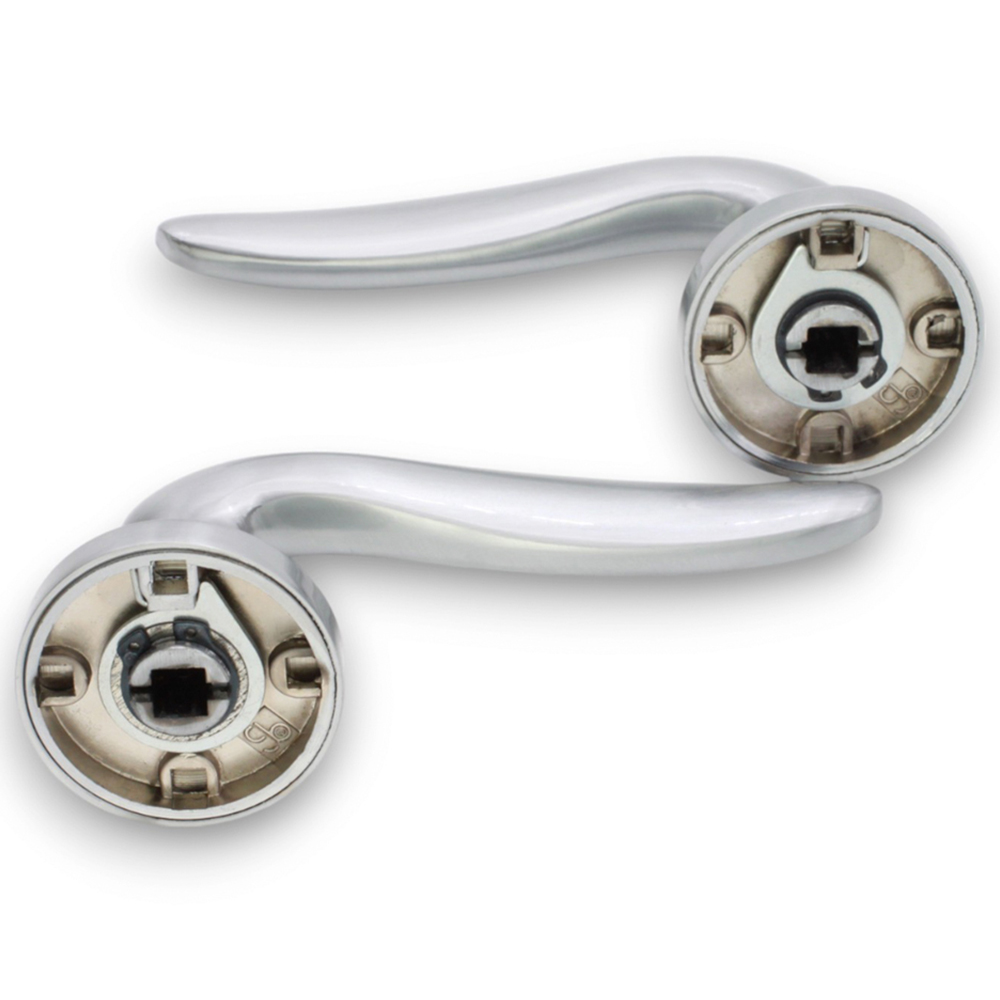 Spira Brass Senza Satin Chrome Lever Door Handle 2 Pack Image 3
