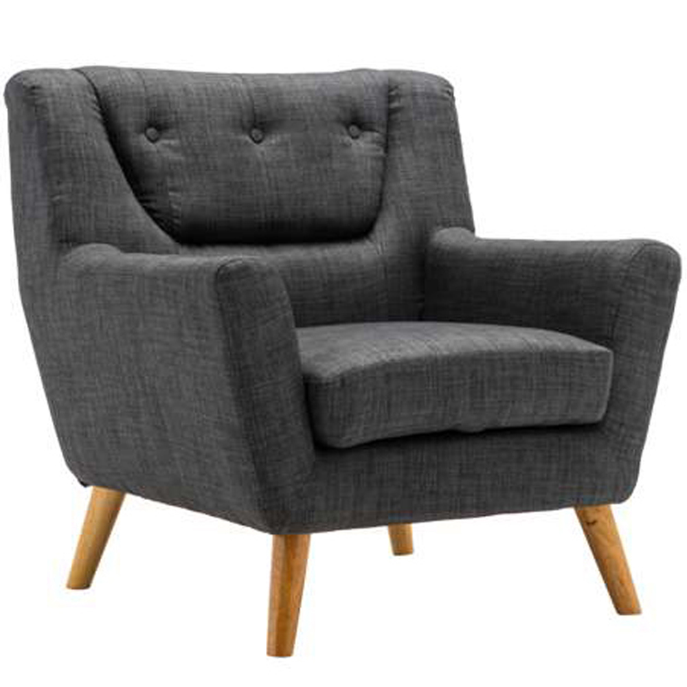 Lambeth Grey Fabric Armchair Image 2