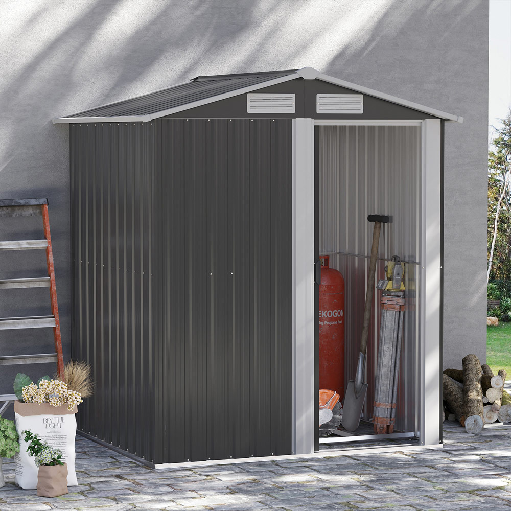 Outsunny 5 x 4.3ft Sliding Door Tool Storage Shed Image 2