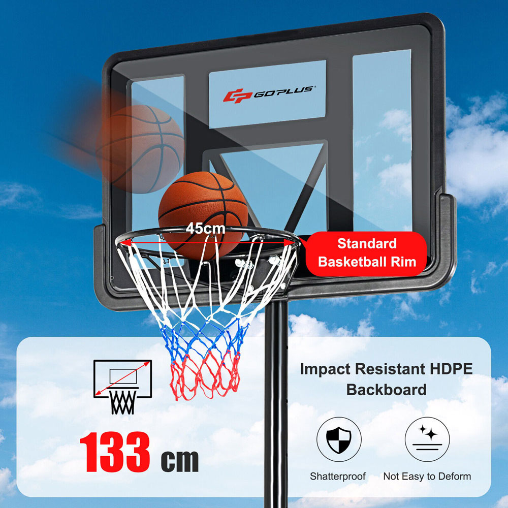 Costway Height Adjustable Portable Basketball Hoop Image 7