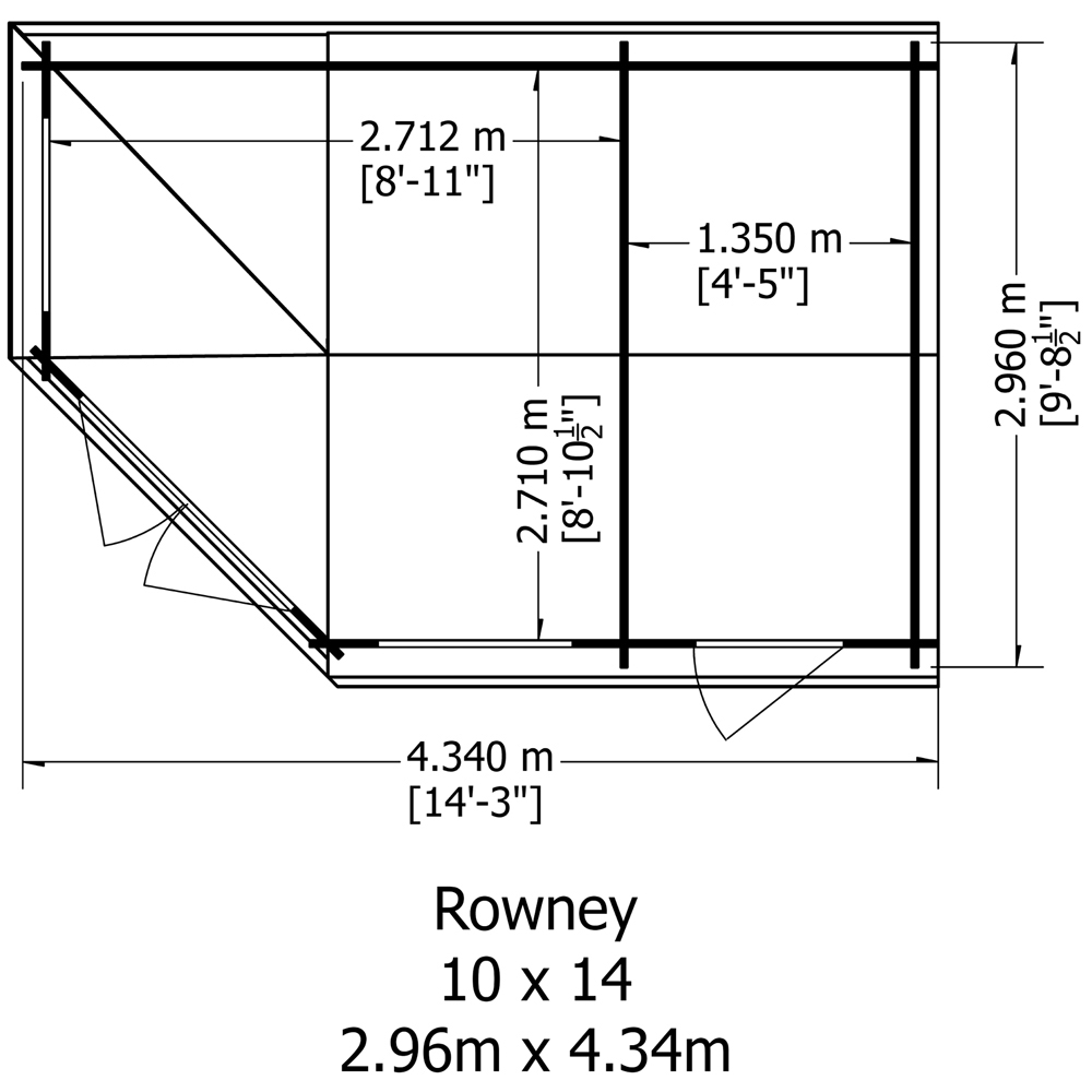 Shire Rowney 10 x 14ft Log Cabin Image 6