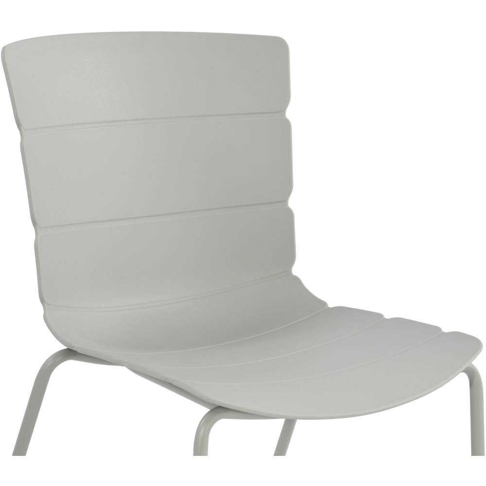 Core Products Bali Set of 2 Light Grey Plastic Kitchen Chair Image 4