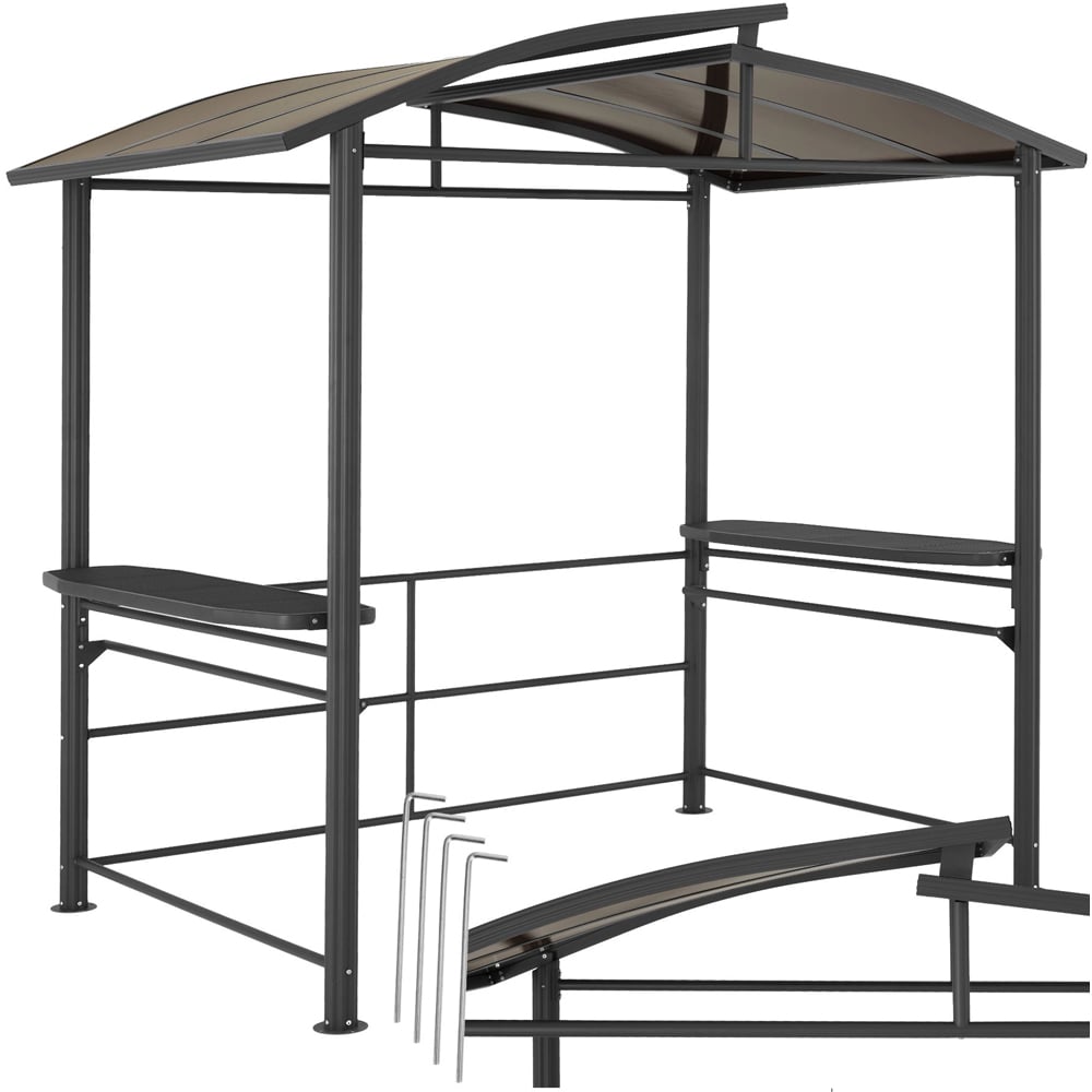 tectake Asado Grey BBQ Shelter 240 x 150 x 234cm Image 2
