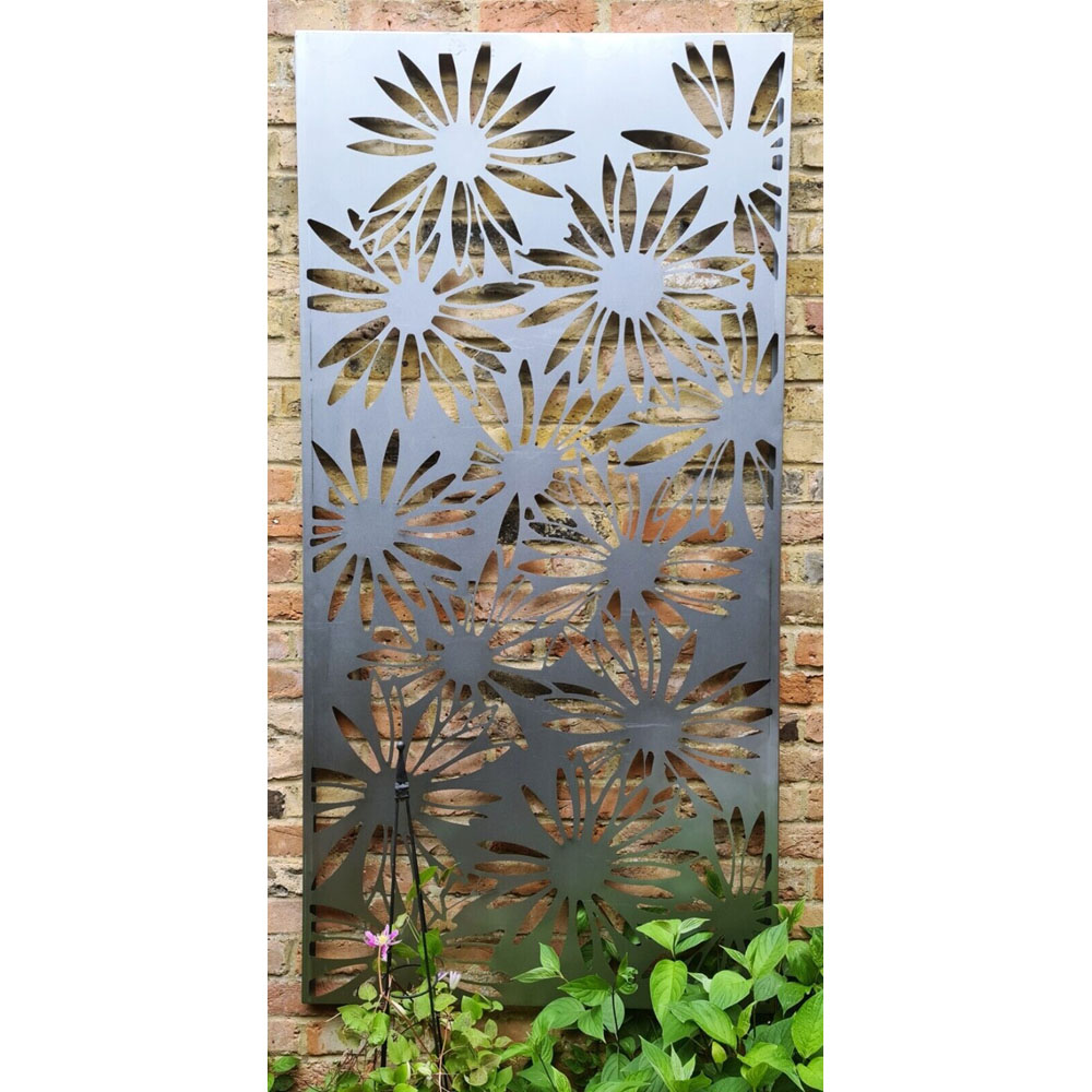 Inspirational Gifting Daisy Decorative Steel Screen Wall Art 6 x 3ft Image 3