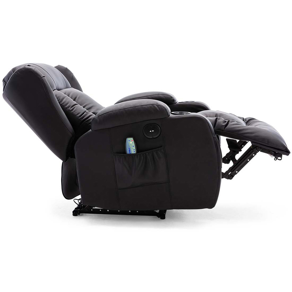 Furniture Online Caesar Black Bonded Leather Electric Recliner Chair Image 6