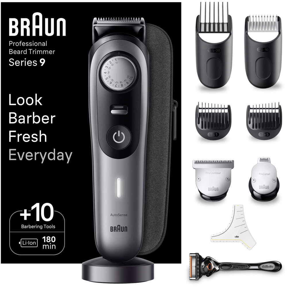 Braun Series 9 BT9420 Beard Trimmer Black Image 2