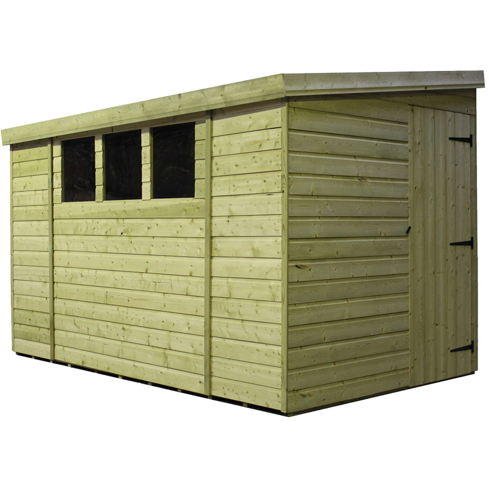 Empire Sheds 3000 12 x 6ft Tongue and Groove Wooden Pent Garden Shed Image 1