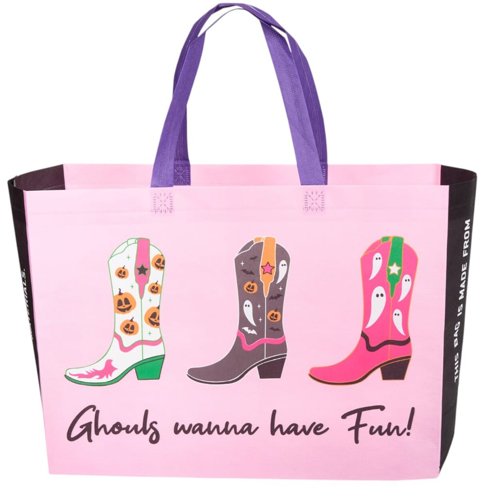 Reuseable Ghouls Shopper Bag - Pink Image 2