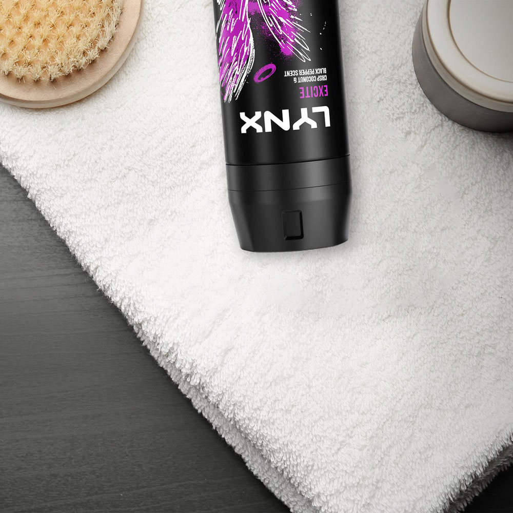 Lynx Excite Crisp Coconut and Black Pepper 48H Protection Deodorant Body Spray 150ml 18 Pack Image 2