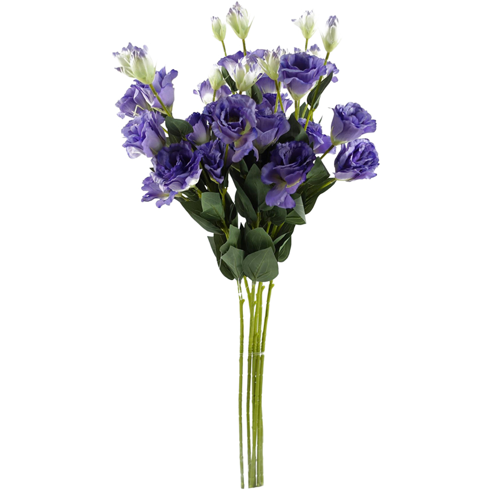 Leaf Purple Wild Rose Single Stem Artificial Flower 2.6ft 6 Pack Image 1