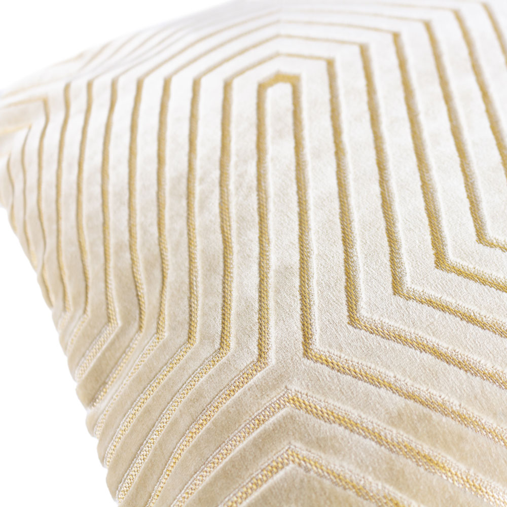 Paoletti Evoke Ivory Cut Velvet Cushion Image 4