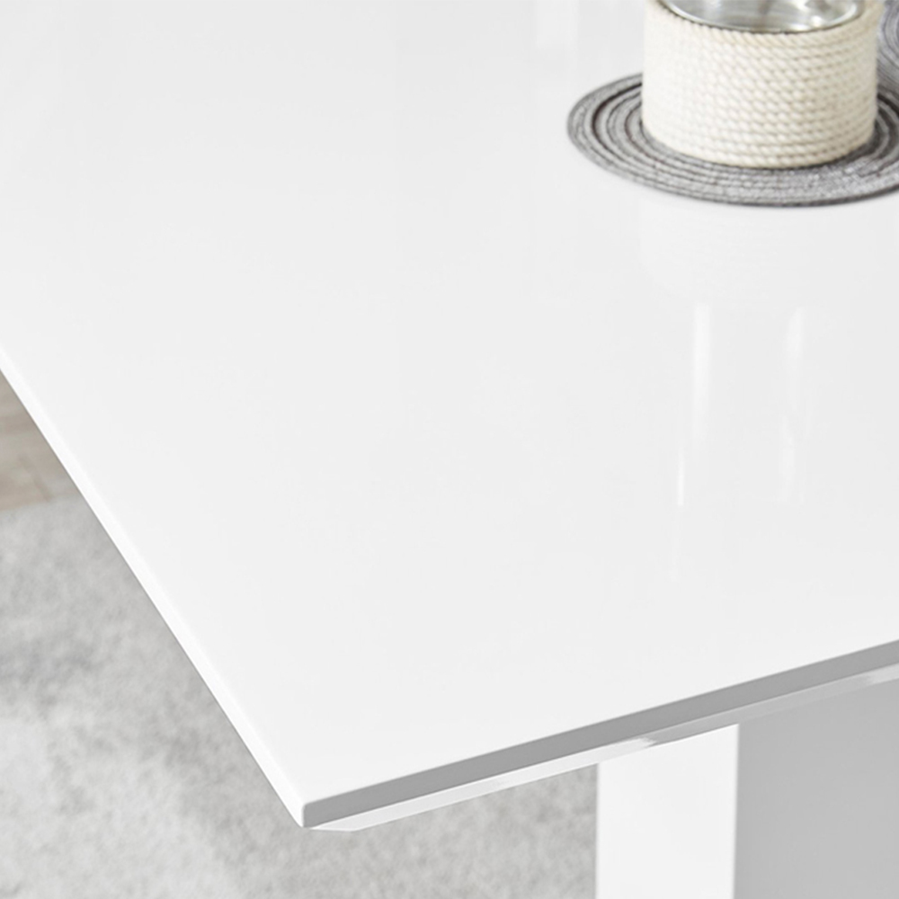 Furniturebox Molini Cesano 6 Seater Dining Set White Gloss Blue and Black  Image 5