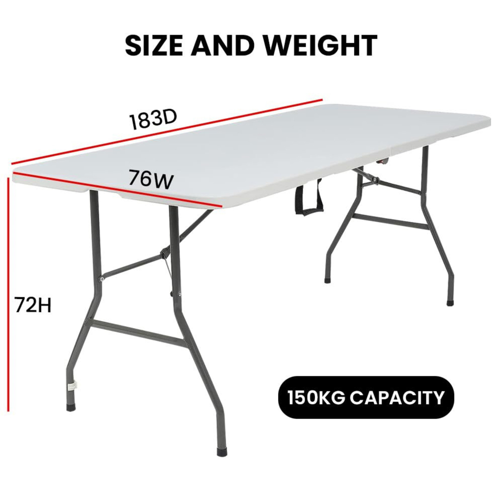 Alivio Heavy Duty Folding Table Trestle Table Image 7