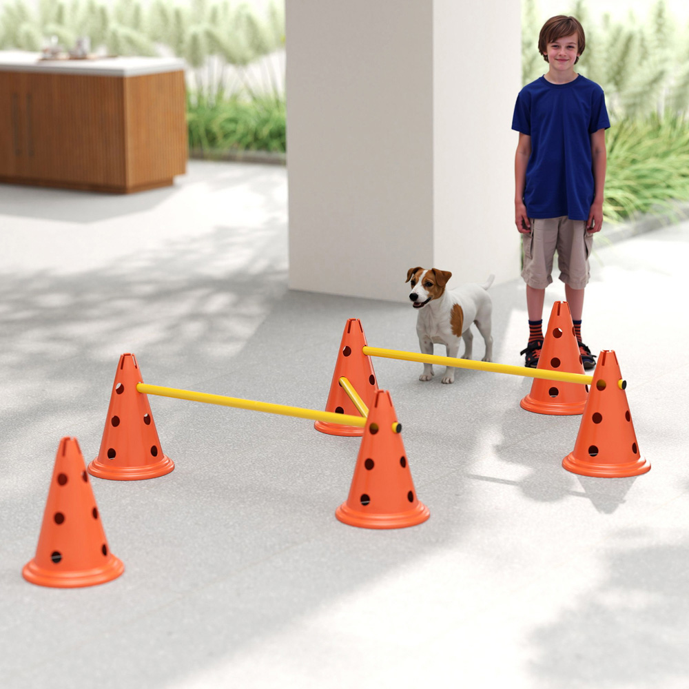 PawHut Orange Dog Agility Equipment Set Image 3
