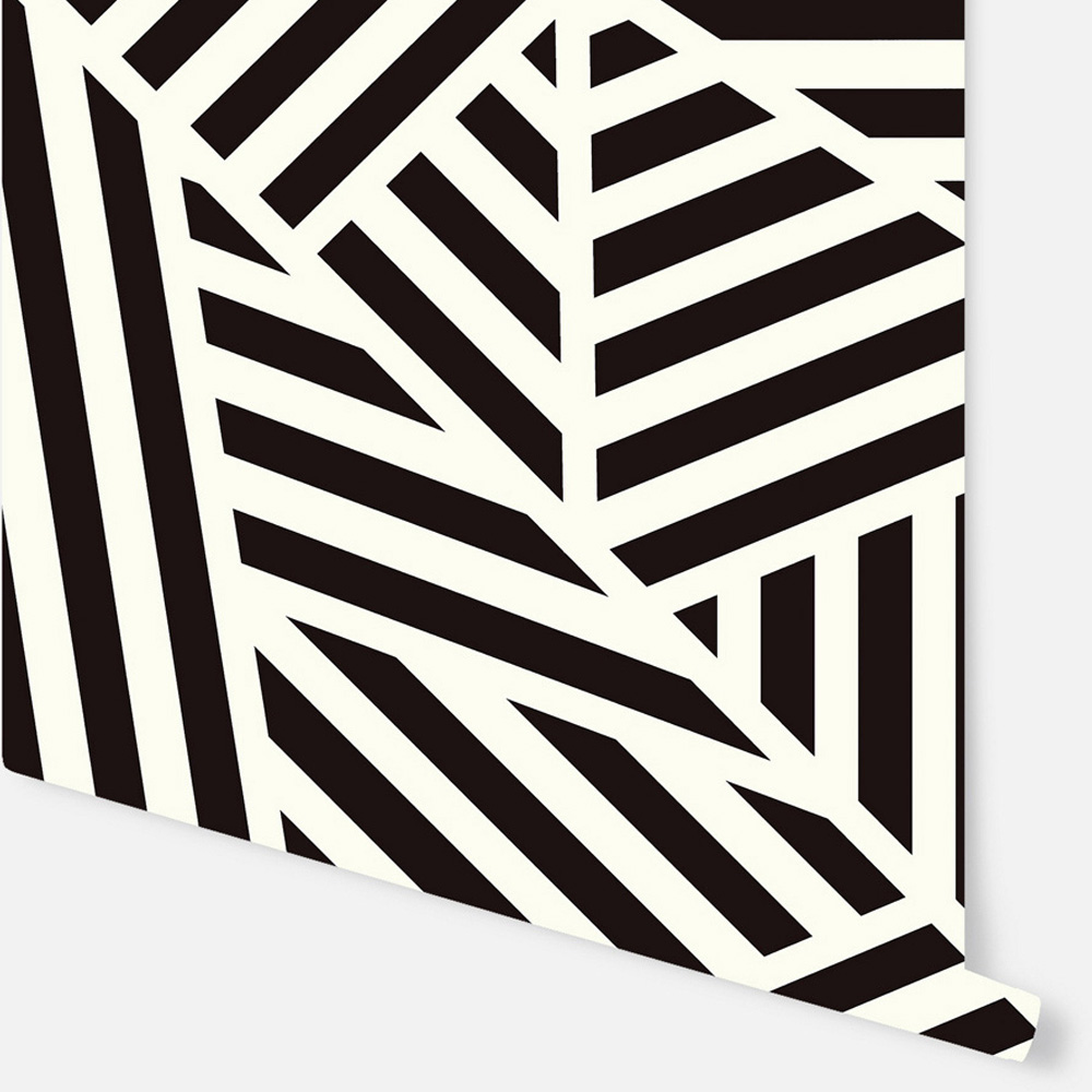 Arthouse Zebra Geo Mono Wallpaper Image 3