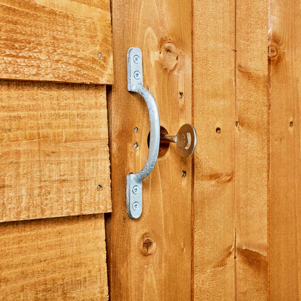 Power Sheds 4 x 8ft Double Door Overlap Pent Wooden Shed Image 5