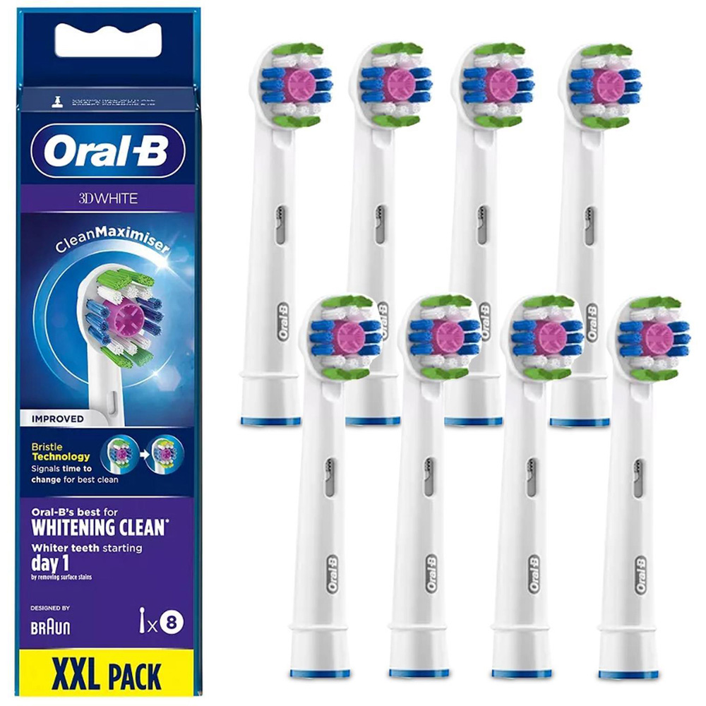 Oral-B iO3 Blush Pink Bluetooth Rechargeable Electric Toothbrush with 8 3D White Refill Head Image 3