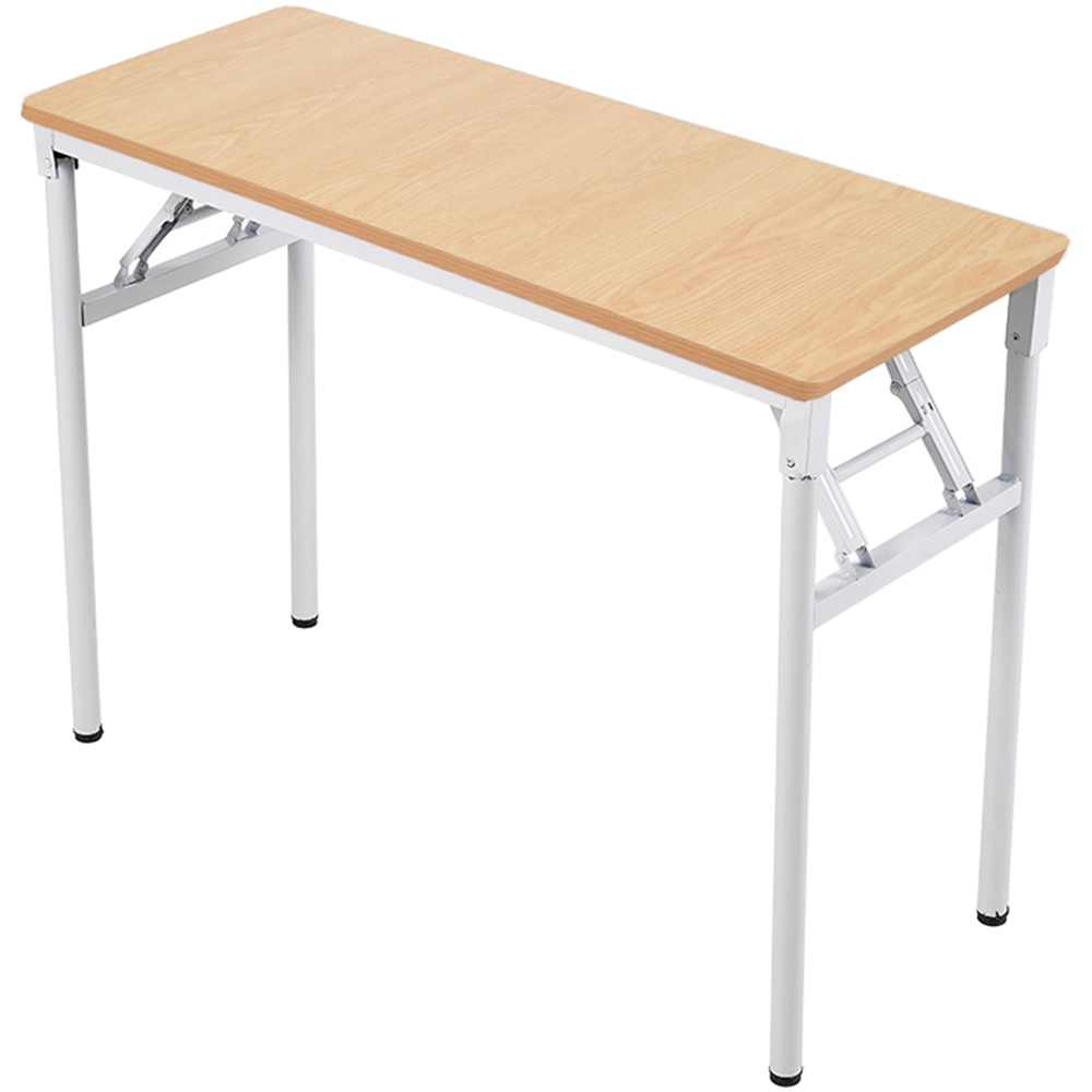 Living and Home Metal Frame Foldable Laptop Desk Natural Image 2