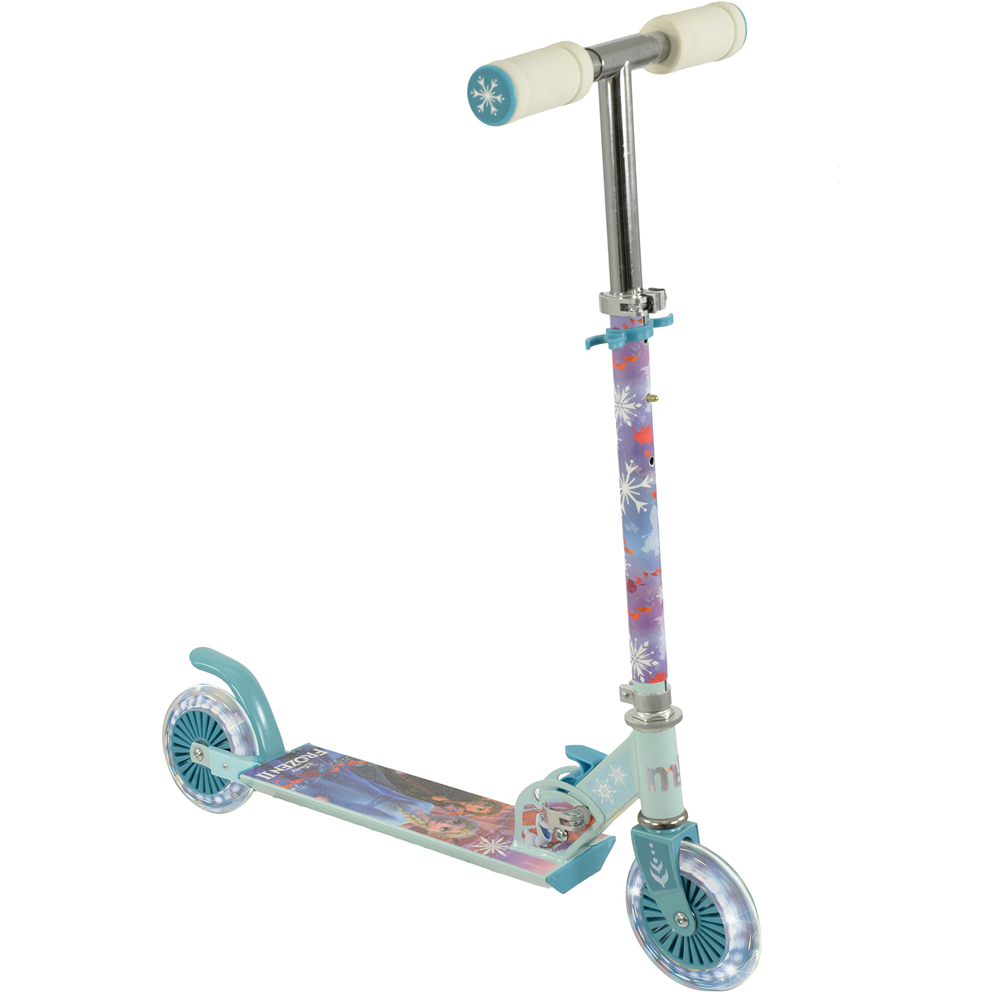 Frozen Foldable Height Adjustable Kids Inline Scooter with Light Up Wheels Image 2