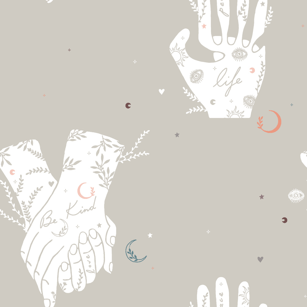 furn. Be Kind Single Grey Abstract Duvet Cover Set Image 5