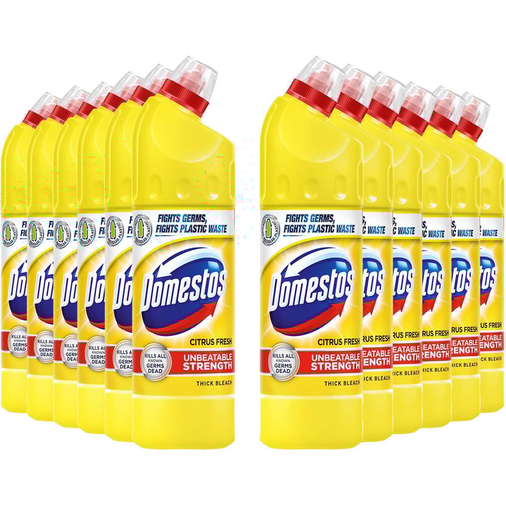 Domestos Citrus Fresh Thick Bleach 750ml 12 Pack Image 1