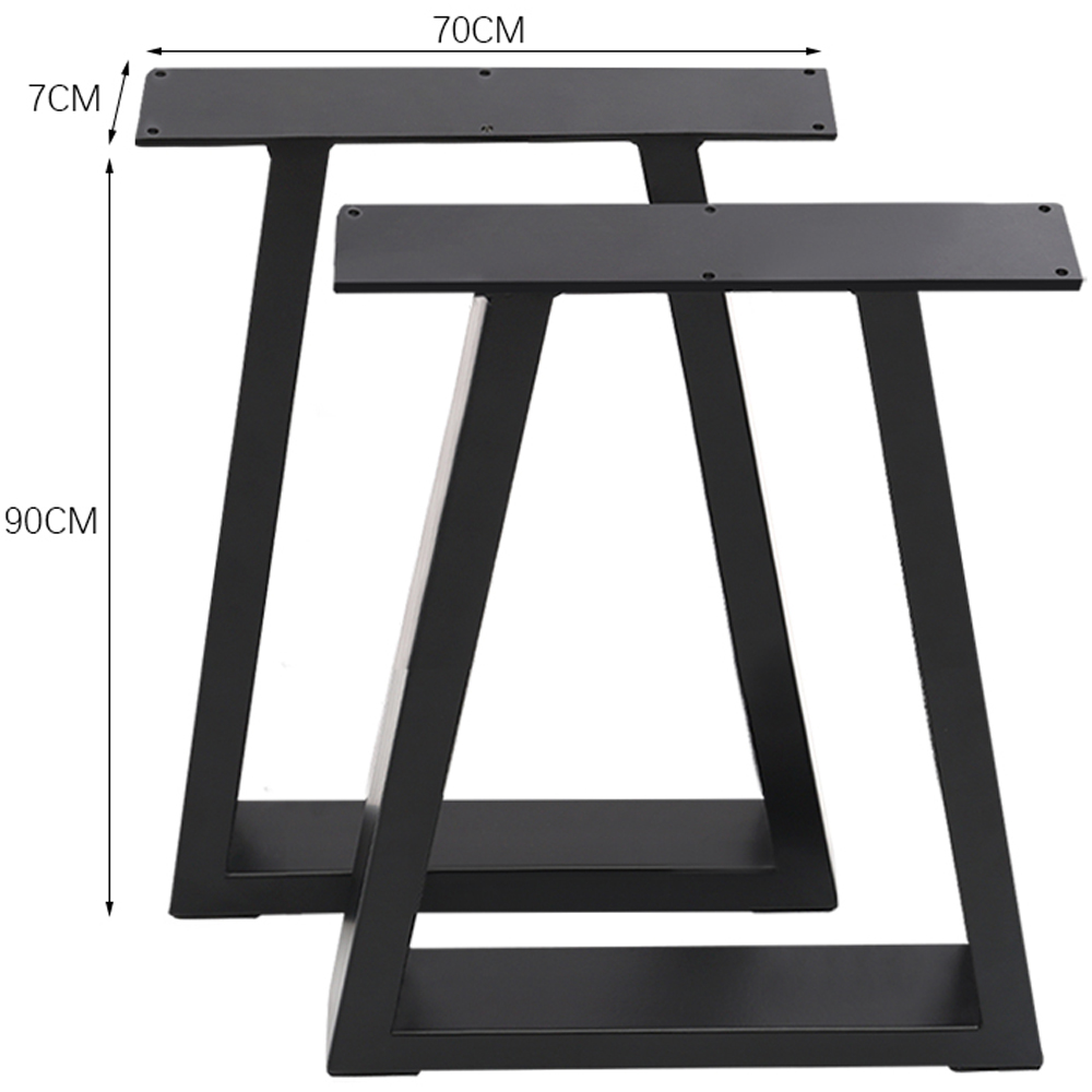 Living and Home Industrial Metallic Table Legs 2 Pack Image 9