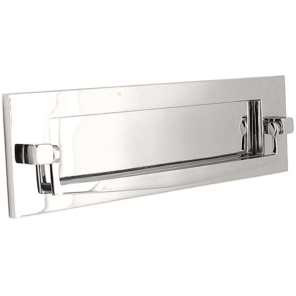 Spira Brass Regency Victorian Polished Chrome Postal Knocker Letter Plate 250mm Image 1