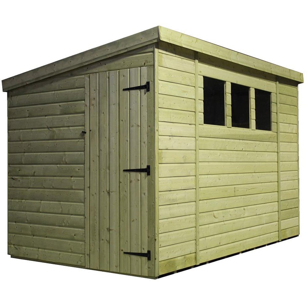 Empire Sheds 2500 9 x 7ft Left Panel Door Tongue and Groove Pent Garden Shed Image 1