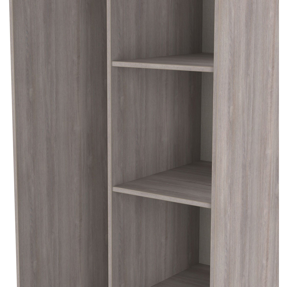 Crowndale Hong Kong 5 Shelf Grey Oak Tall Open Wardrobe Ready Assembled Image 5