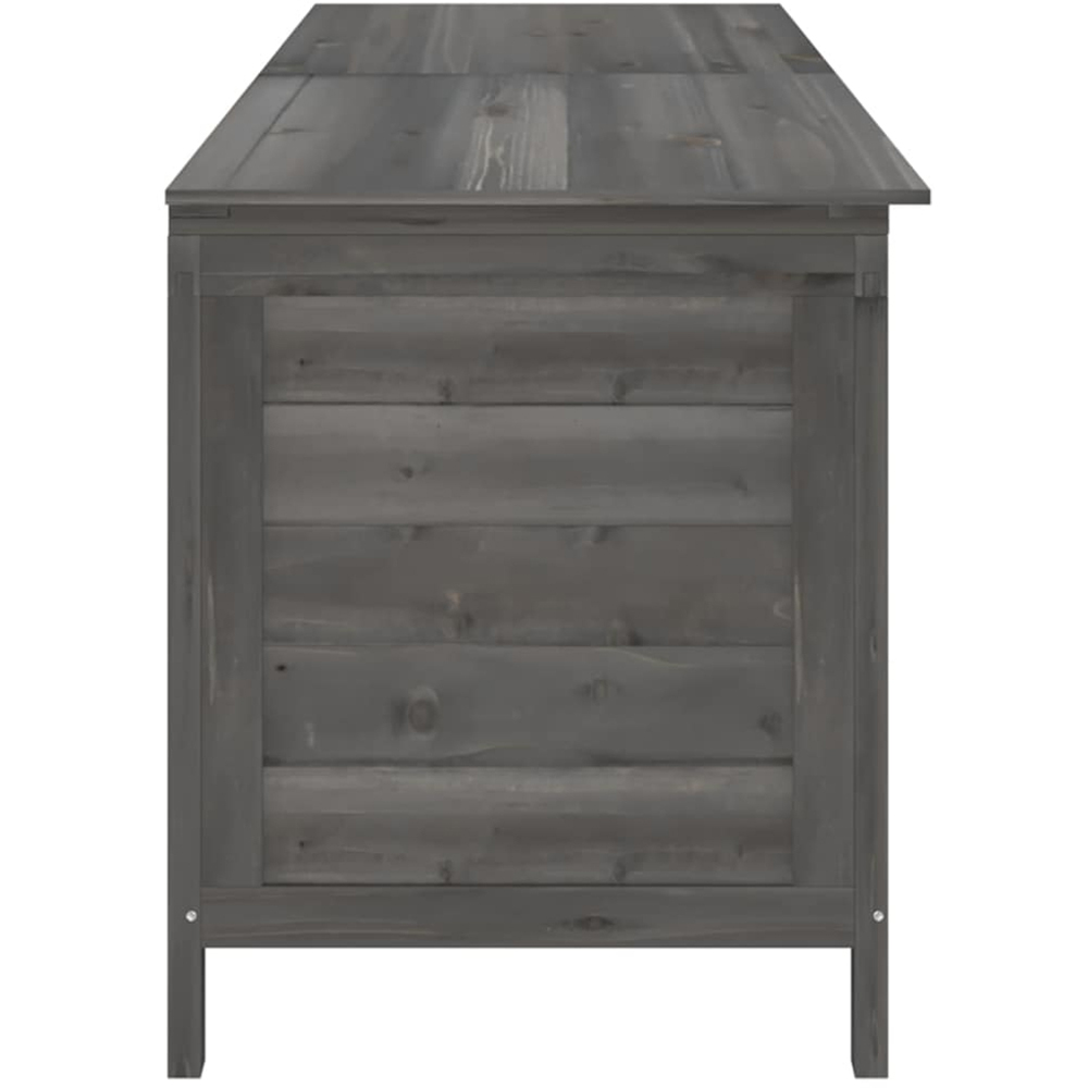 vidaXL 56.5 x 198.5 x 50cm Anthracite Fir Wood Garden Storage Box Image 4