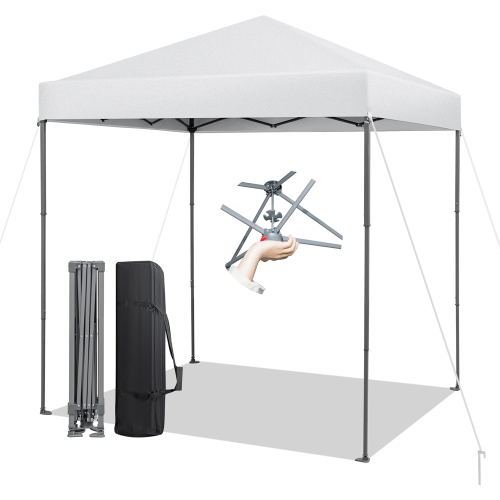 Costway 2 x 2m White Pop Up Canopy Tent Image 2