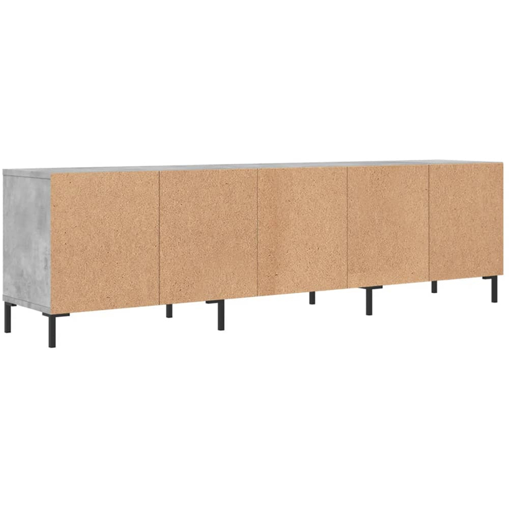 vidaXL 3 Drawer 3 Shelf Concrete Grey TV Cabinet Image 6
