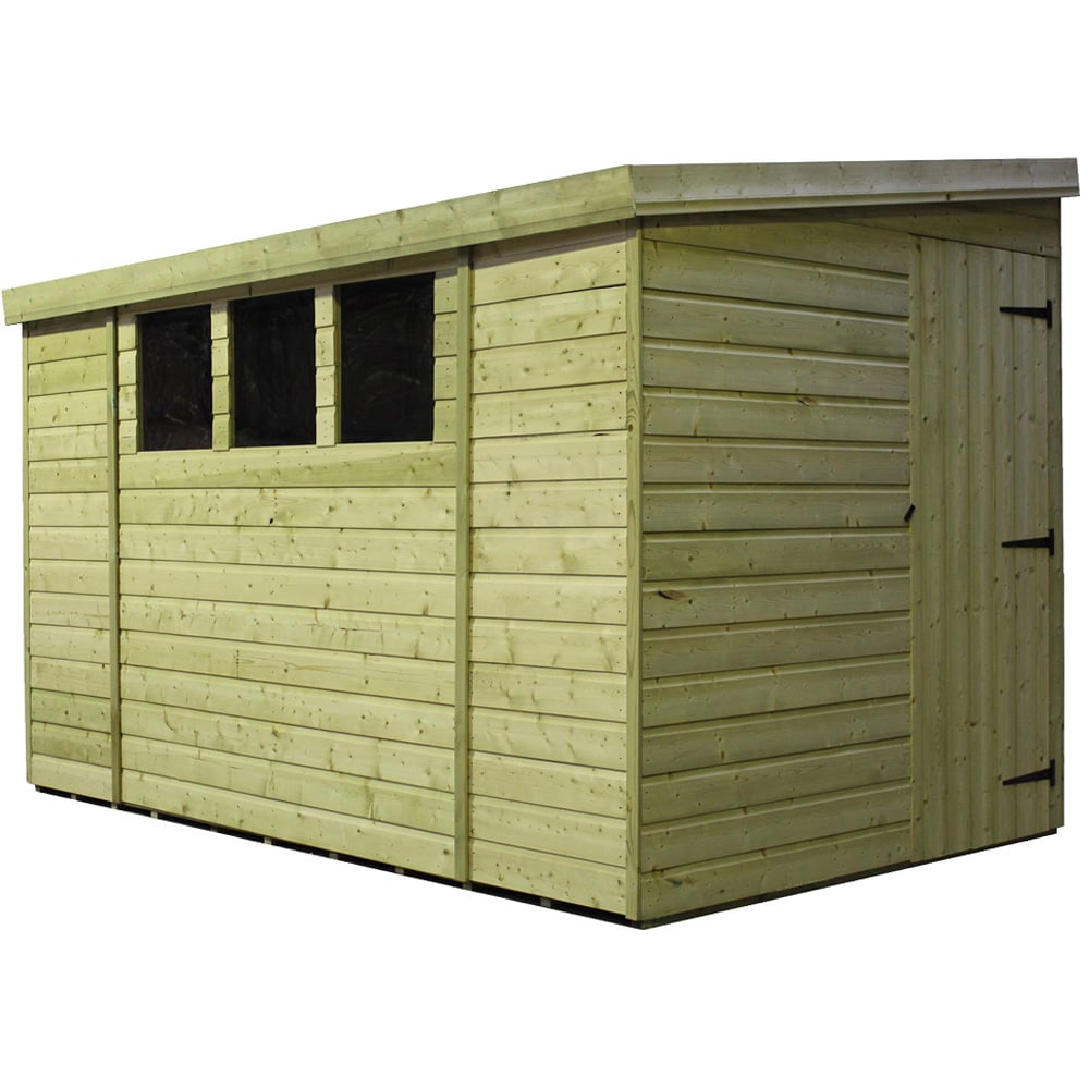 Empire Sheds 3000 10 x 7ft Tongue and Groove Wooden Pent Garden Shed Image 1