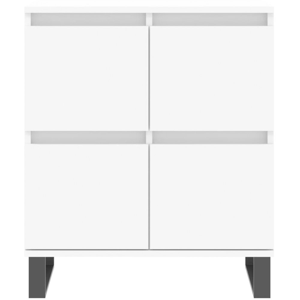 vidaXL 4 Door White Sideboard Image 5