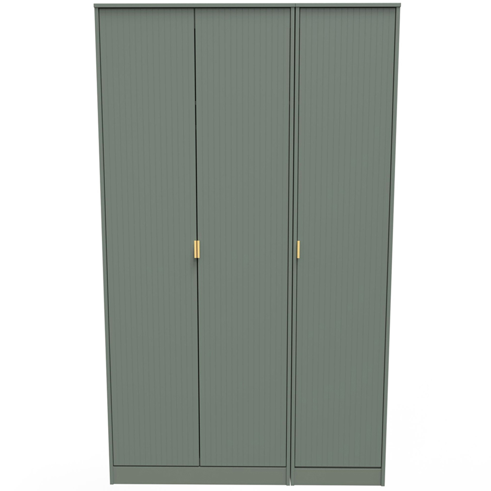 Crowndale 3 Door Reed Green Wardrobe Ready Assembled Image 3