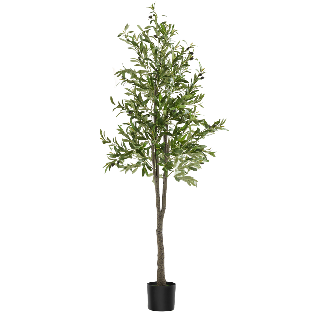 tectake Artificial Olive Tree in Pot 180cm Image 1
