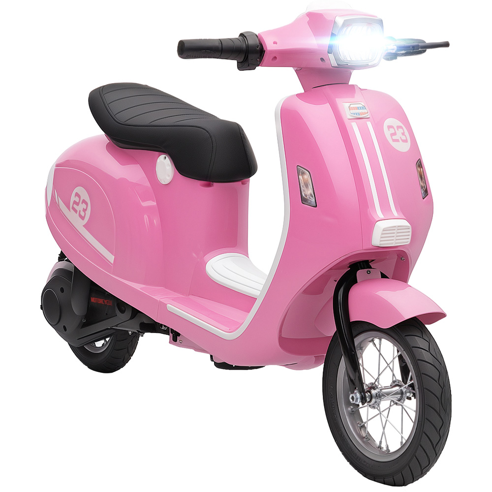 Tommy Toys Pink Battery Powered Ride On Motorcycle with Manual Throttle 24V Image 1