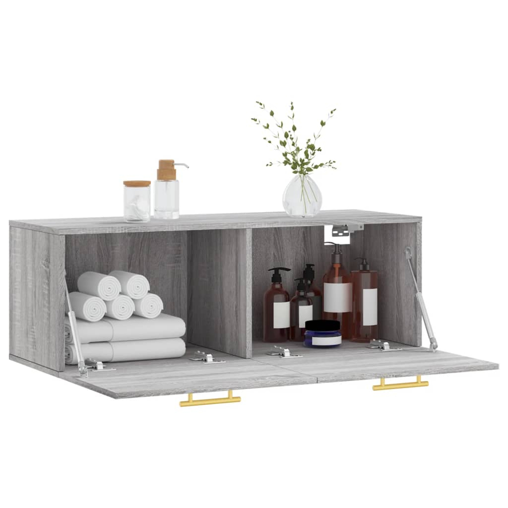 vidaXL 2 Door Grey Sonoma Wall Cabinet Image 4