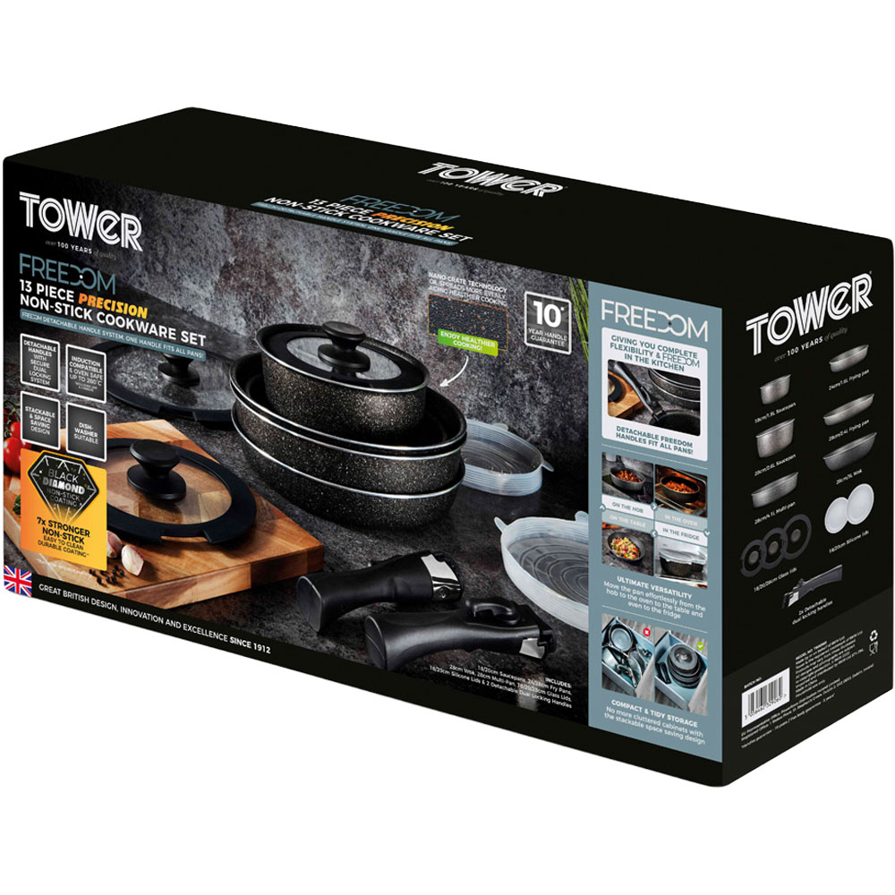 Tower Precision 13 Piece Black Cookware Set Image 2
