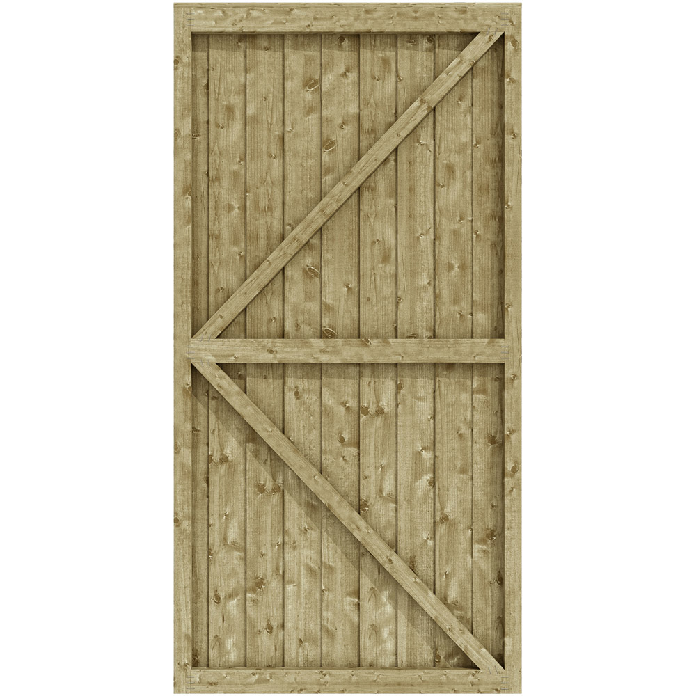 Rowlinson 6ft Pressure Treated Vertical Board Gate Image 2