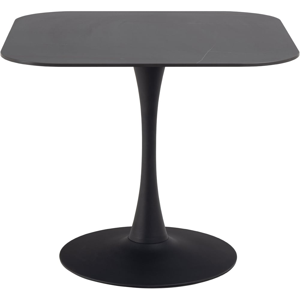 Florence Malta Ceramic Square Dining Table Black Image 3