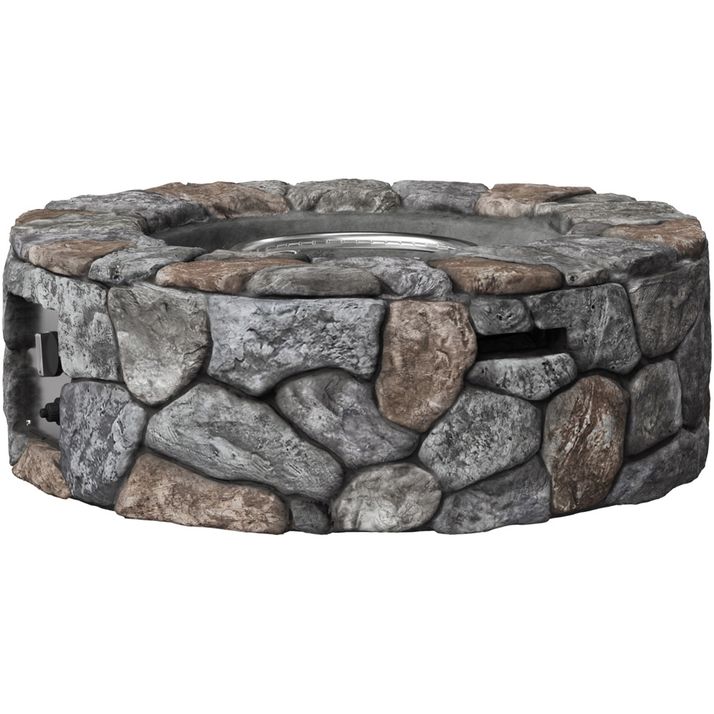 Teamson Home Round Stone Finish Propane Gas Fire Pit 71cm Image 4