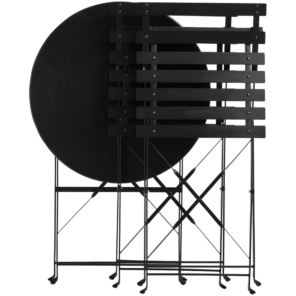 Wilko Metal Folding Bistro Set Black Image 6